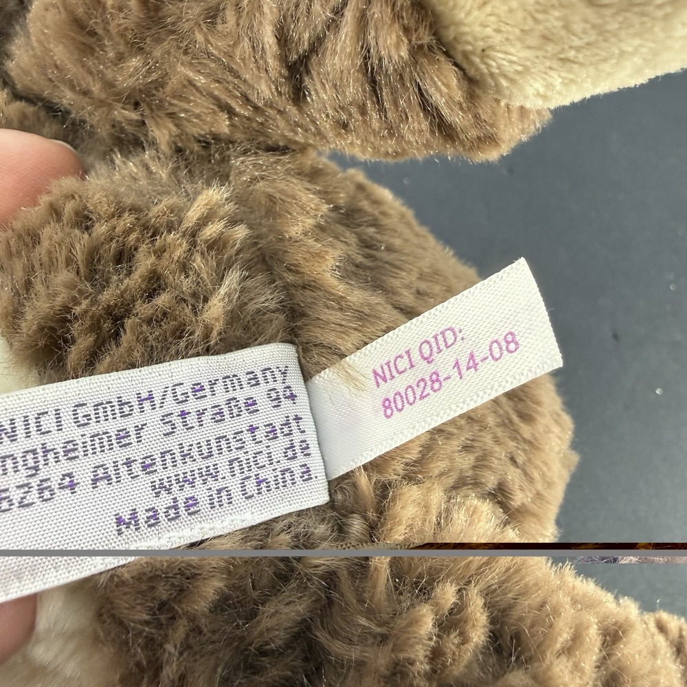 NICI Brown Teddy Bear Plush Stuffed Animal 14" Soft Toy Germany - Picture 5 of 8